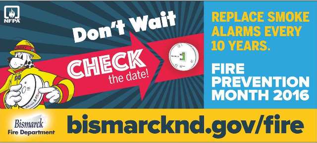 Don't wait! Check the date on your smoke detector. Fire Prevention Month 2016